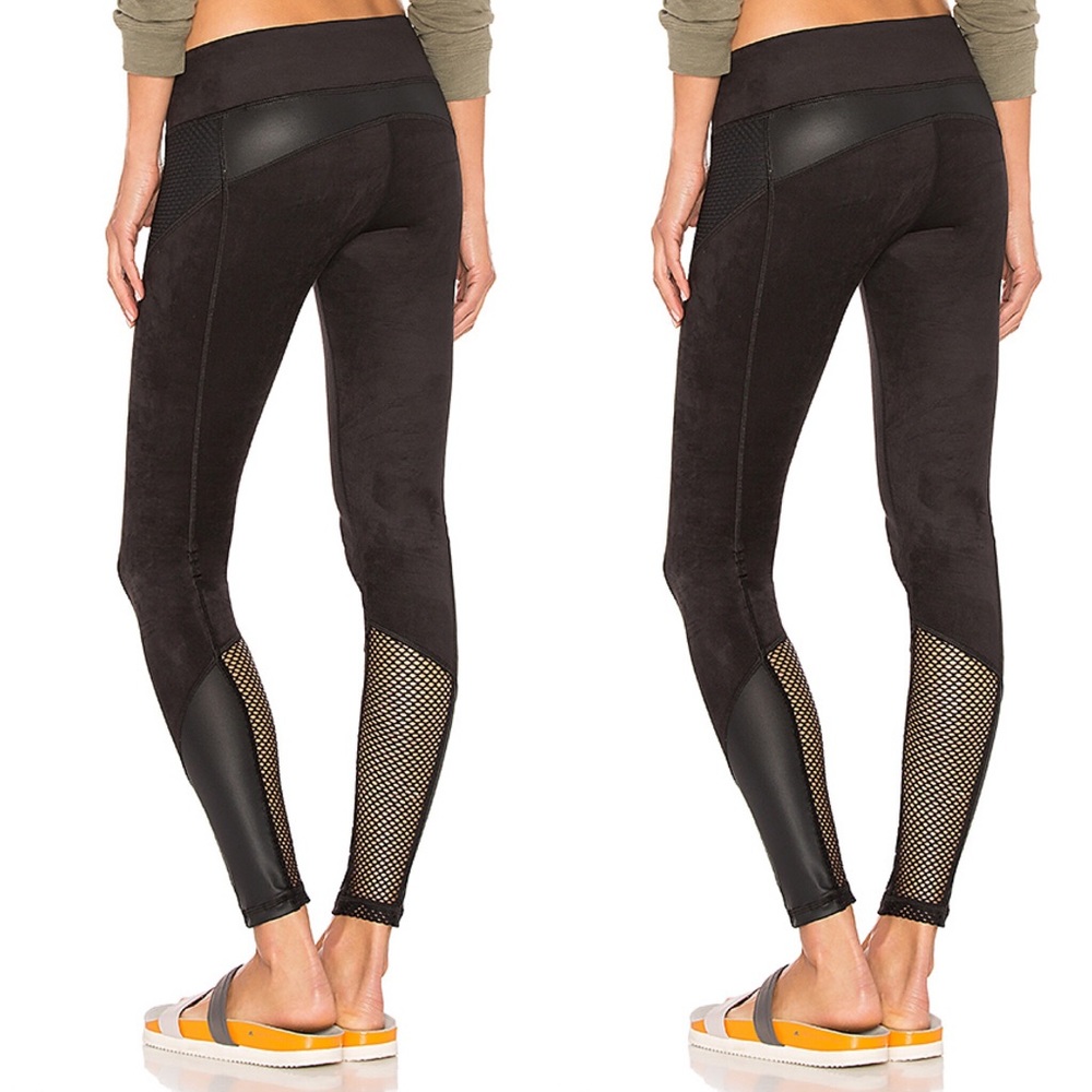 ChiChi Gwen Faux Suede Leggings Mesh Panels